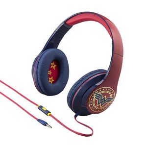 DC Comics Wonder Woman Over Ear Headphones w/ Mic NWT iHome Superhero